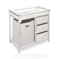 Modern Baby Changing Table with Hamper and 3 Baskets