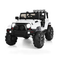 12V Kids Remote Control Riding Truck Car with LED Lights-White