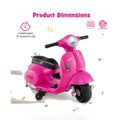 Kids Ride on Motorcycle Licensed Vespa with LED Headlight and Horn Sound