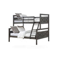 Twin/Full Barn Panel Bunkbed in Rustic Grey