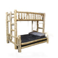 Cedar Hand-Peeled Log Bunk Bed (Twin/Full)