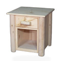 Frontier 1 Drawer Open Bottom Cedar Log Night Stand