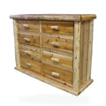 Grizzly Ridge Hand Peeled Log 8 Drawer Dresser