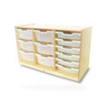 Clear Tray Triple Column Storage Cabinet