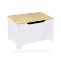Modern Toy Box - White w/ Natural