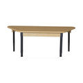 Trapezoidal High Pressure Laminate Table with Adjustable Legs 18"-29"