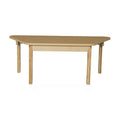 Trapezoidal High Pressure Laminate Table with Hardwood Legs- 16"