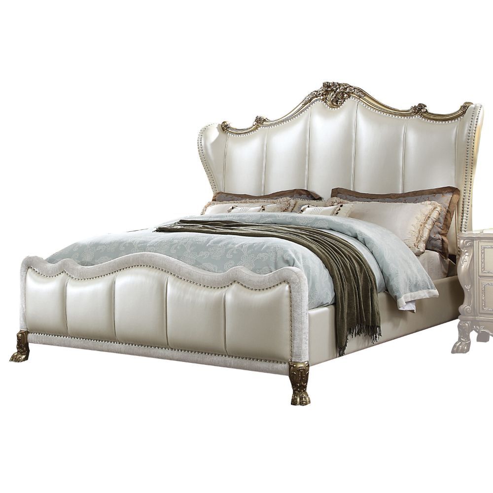 ACME Dresden II Eastern King Bed #color_Gold-Patina