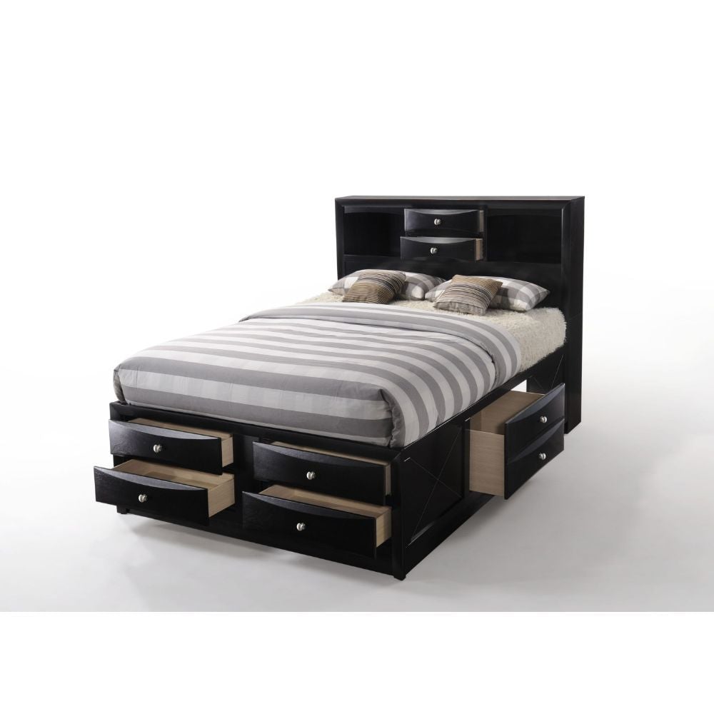 ACME Ireland Multi-Drawer Platform Bed #color_black