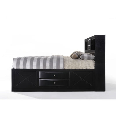 ACME Ireland Multi-Drawer Platform Bed #color_black