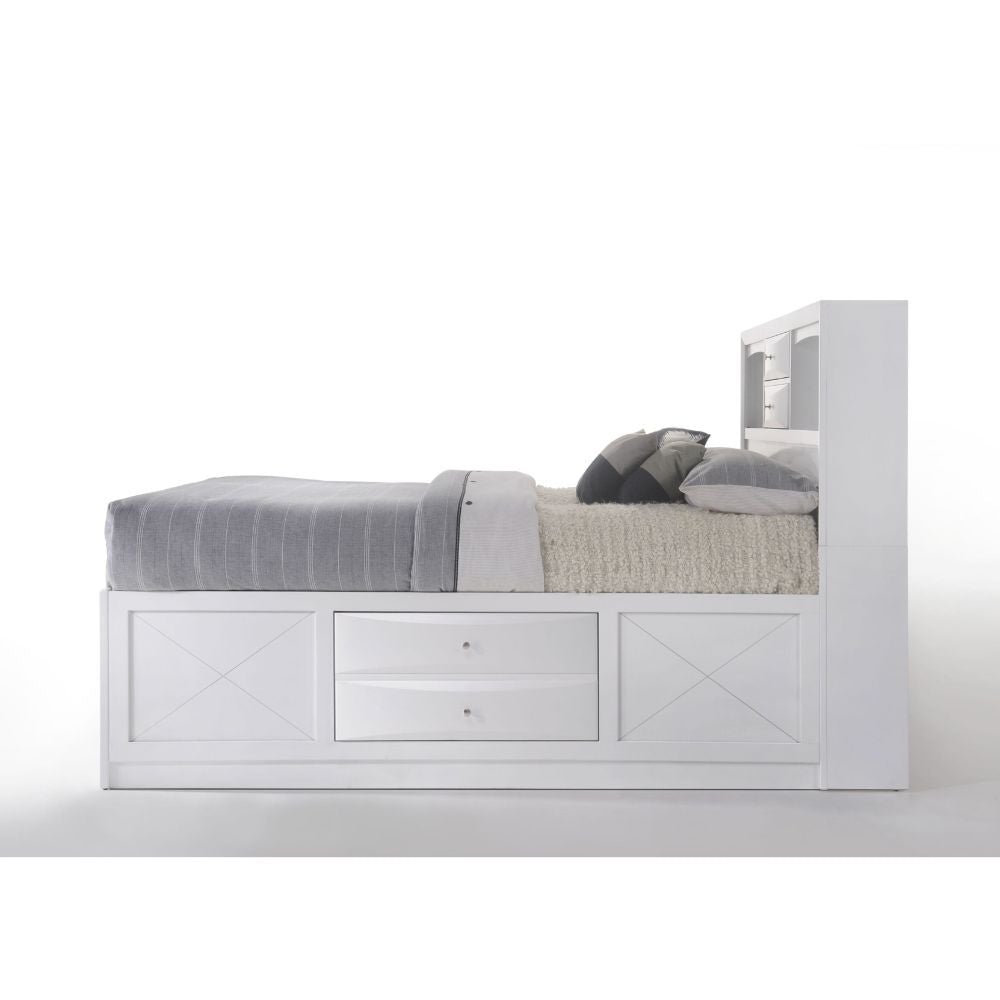 ACME Ireland Multi-Drawer Platform Bed #color_white