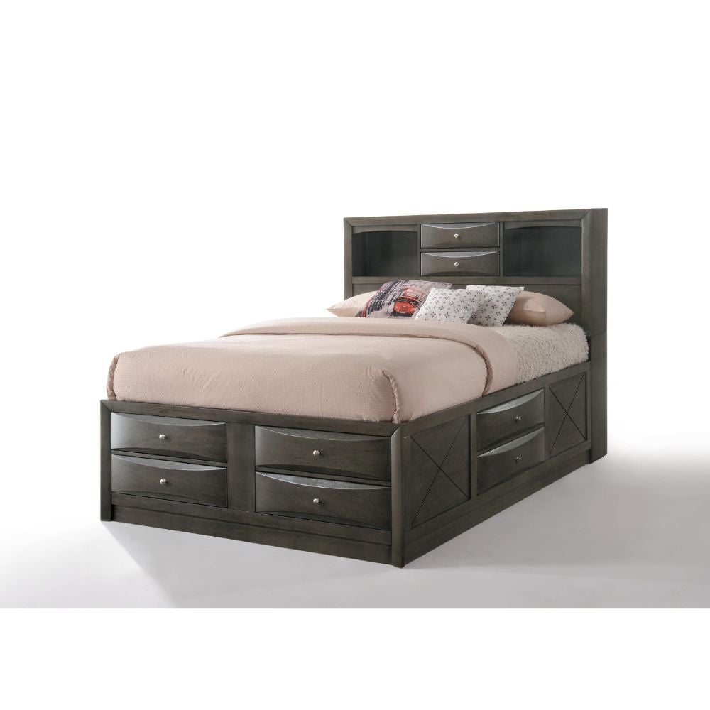 ACME Ireland Multi-Drawer Platform Bed #color_grey