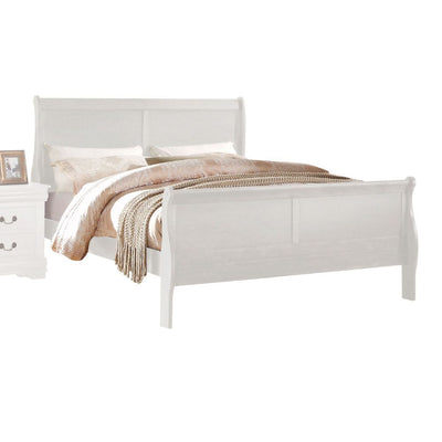 ACME Louis Philippe Eastern King Bed #color_White