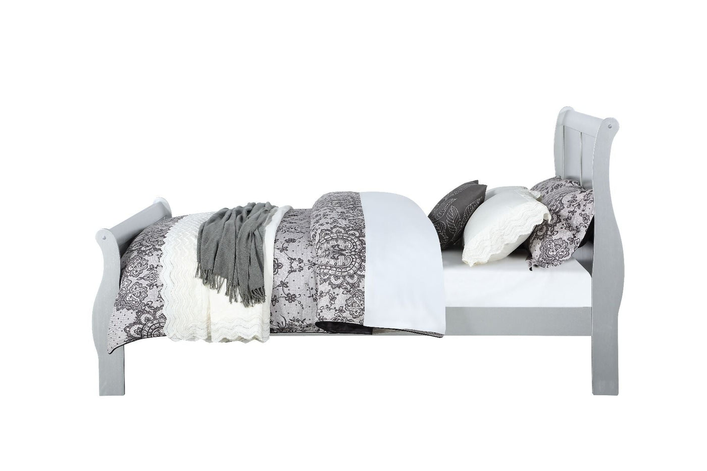 ACME Louis Philippe Full Bed #color_Platinum