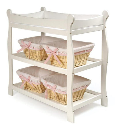 Sleigh Style Baby Changing Table