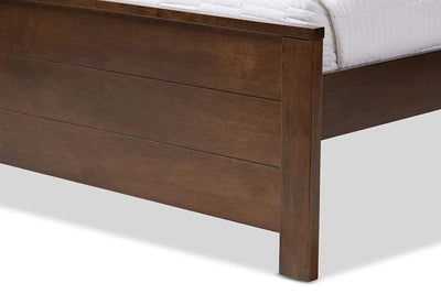 Catalina Modern Classic Mission Style Brown-Finished Wood Twin Platform Bed with Trundle