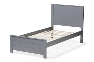 Catalina Modern Classic Mission Style Grey-Finished Wood Twin Platform Bed