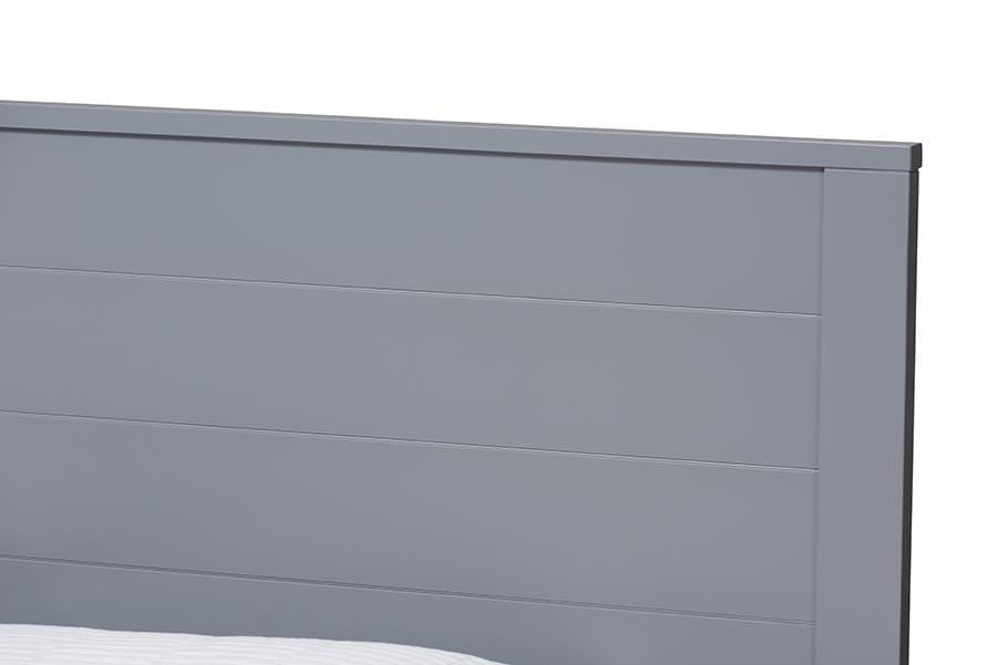 Catalina Modern Classic Mission Style Grey-Finished Wood Twin Platform Bed with Trundle
