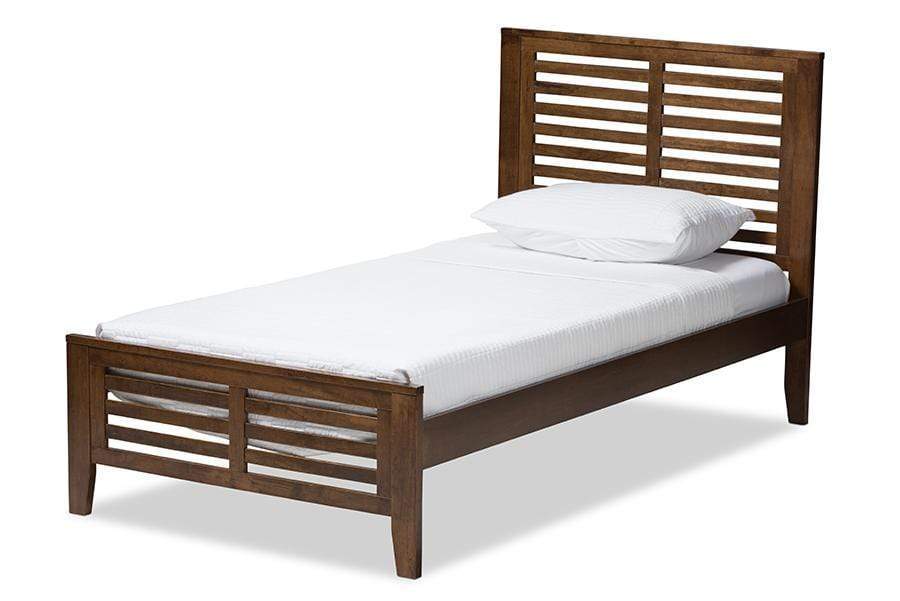 Sedona Modern Classic Mission Style Brown-Finished Wood Twin Platform Bed