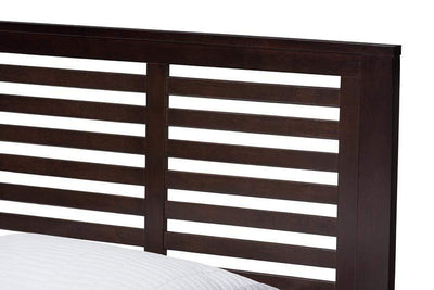 Sedona Modern Classic Mission Style Dark Brown-Finished Wood Twin Platform Bed
