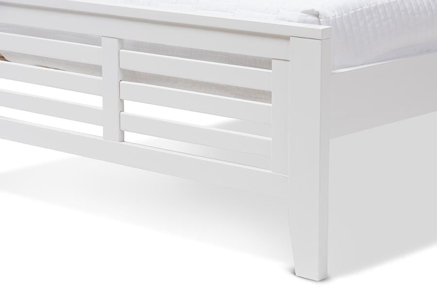 Sedona Modern Classic Mission Style White-Finished Wood Twin Platform Bed