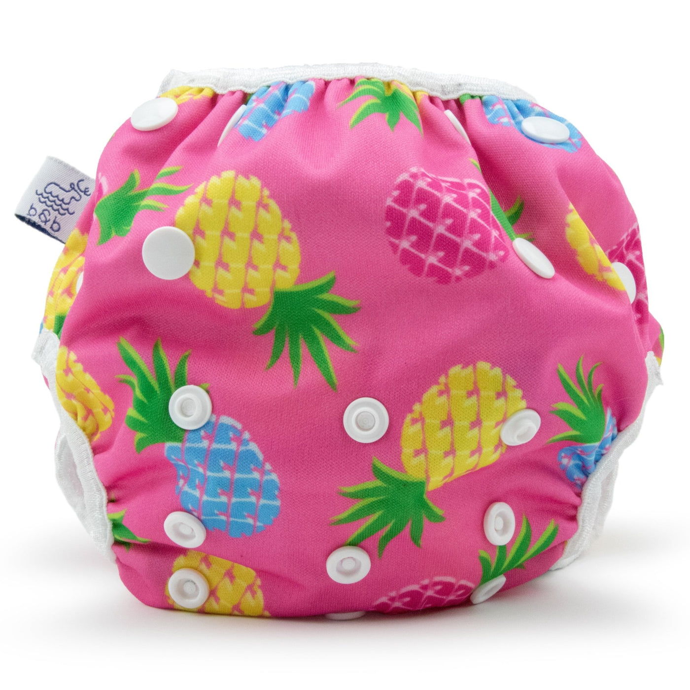 Large Pink Pineapples Nageuret Premium Reusable Swim Diaper, Adjustable 2-5 Years
