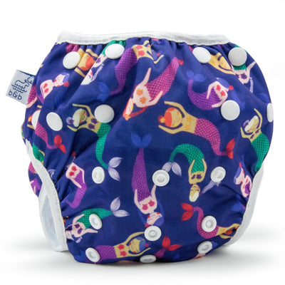 Mermaids Nageuret Premium Reusable Swim Diaper, Adjustable 0-3 Years