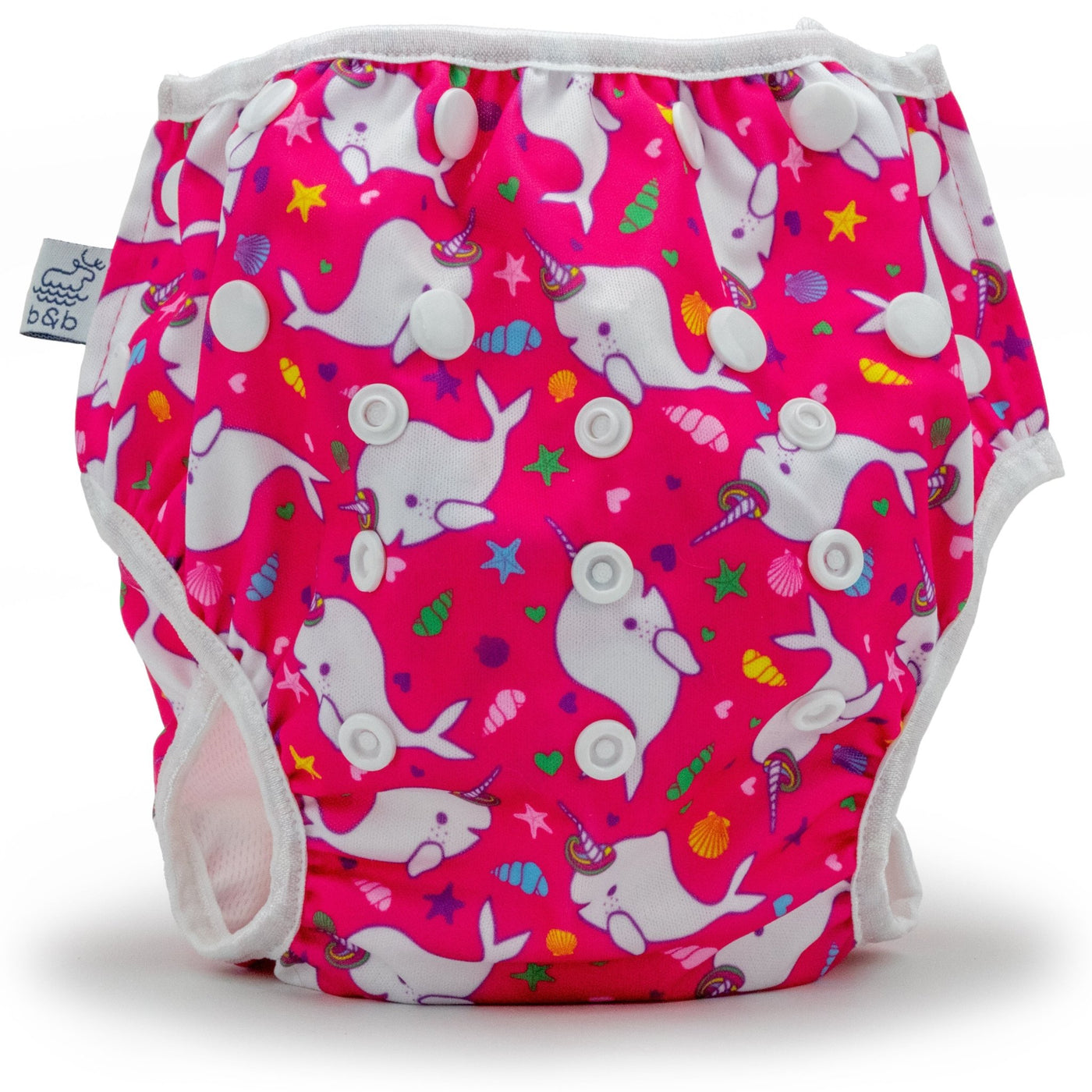 Narwhals 2-5 years Nageuret Swim Diaper (Hot Pink)