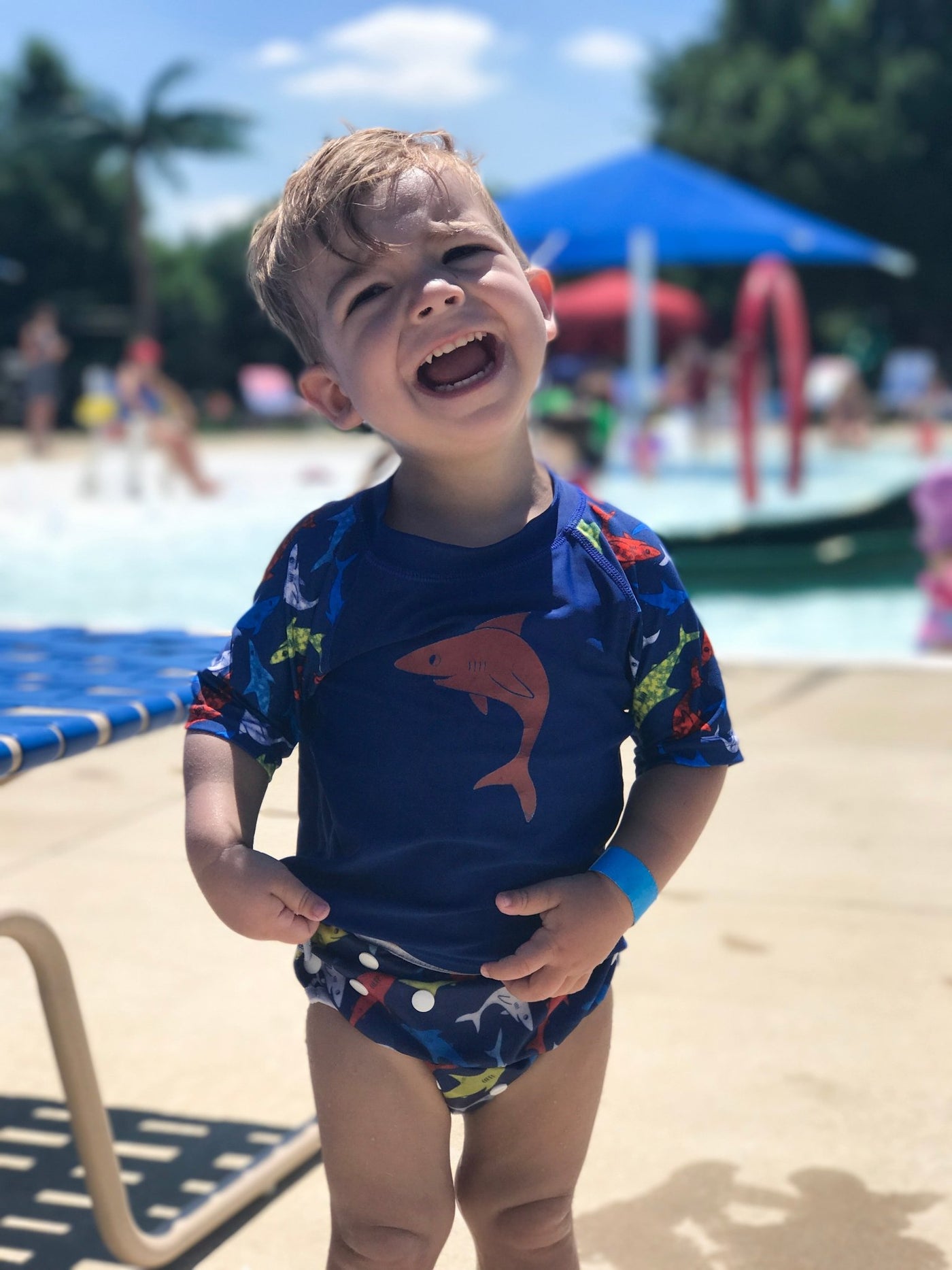 Shark Baby Rash Guard, Sun Protective Swim Shirt (Sizes 6M–5T)