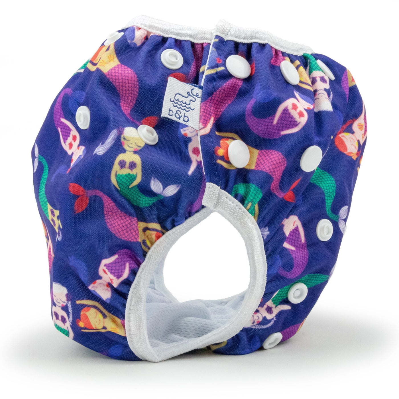 Toddler Size Mermaids Reusable Swim Diaper, Adjustable 2-5 Years Old