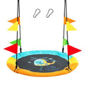 40 Inch Indoor Outdoor Flying Saucer Tree Swing with Hanging Strap