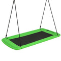 60 Inches Platform Tree Swing Outdoor with 2 Hanging Straps-Green