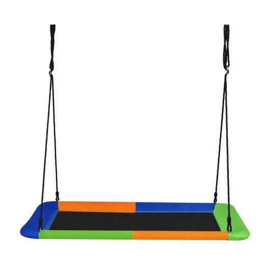 60 Inches Platform Tree Swing Outdoor with 2 Hanging Straps