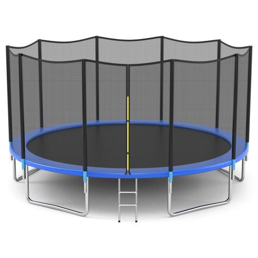 Outdoor Trampoline Bounce Combo with Safety Closure Net Ladder-8 ft