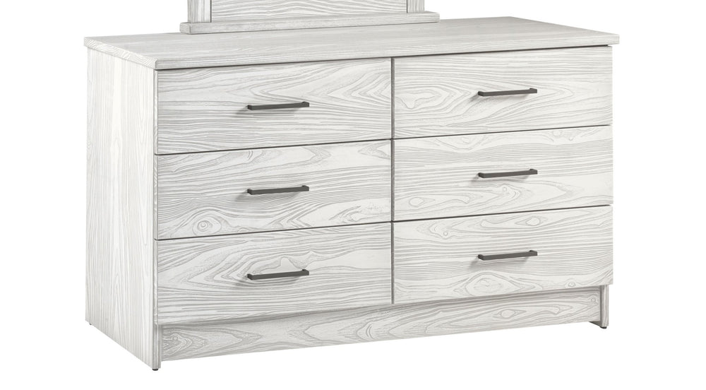 6-Drawer Dresser Ice Grey