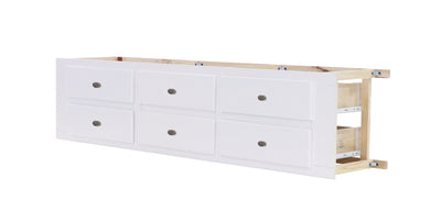 6 Drawer Underbed Storage White