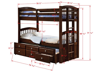 Angelica Captains Bunk Bed in Cappuccino
