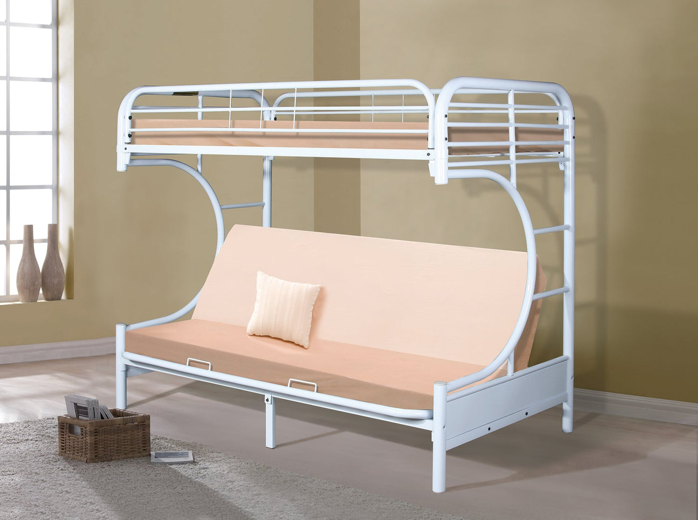 C-shaped Futon Bunk Bed