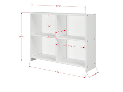 Donco Circles Low Loft Bookcase #color_white