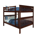 Full/Full Mission Bunk Bed In Dark Cappuccino Finish