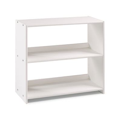 Donco Louver Low Loft Small Bookcase #color_White