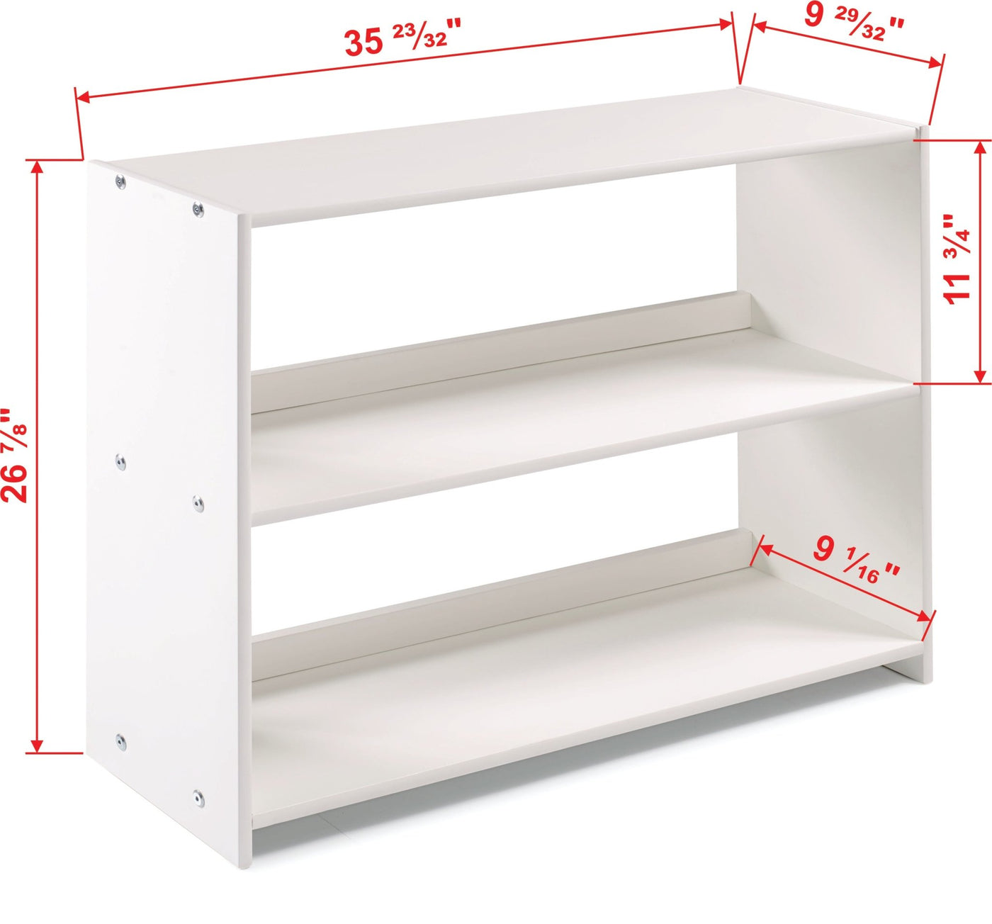Low Loft Bookcase Shelf White