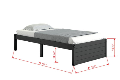 Donco Twin Bed #color_Dark-Grey