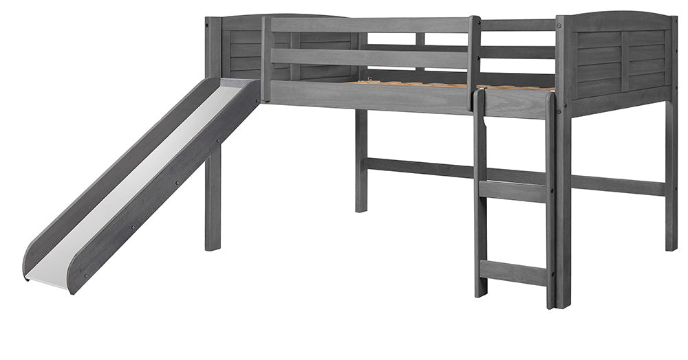 Twin Louver Low Loft with Slide