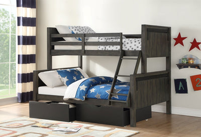 Twin/Full Bunk Bed In City Shadow Finish