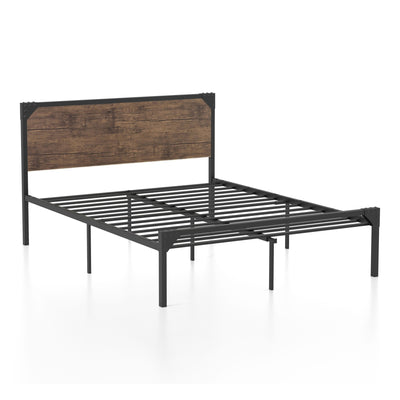 Furniture of America Budenholz Platform Queen Bed #color_Dark Brown)