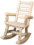 Cedar Hand Peeled Log Rocker