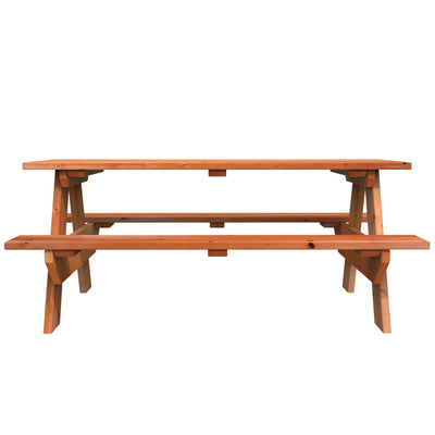 Adult Rectangular Wooden Picnic Table