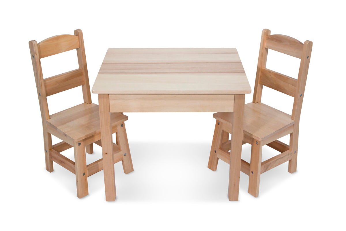 Melissa & Doug Wooden Table & Chairs 3-Piece Set