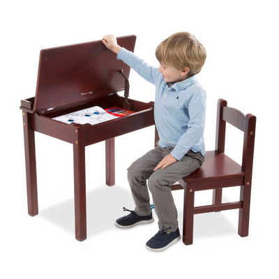 Wooden Lift-Top Desk & Chair | Espresso